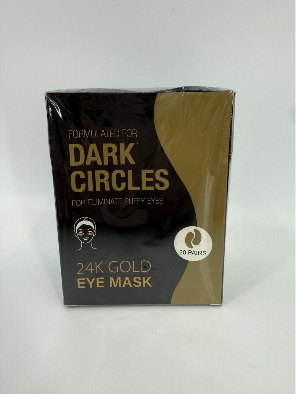 24k Gold Under Eye Patches Dark Circles Puffiness Wrinkles 20 Pairs Exp 2/26